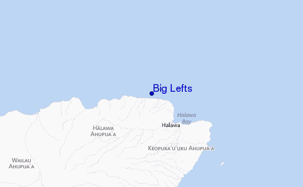 mapa de localização de Big Lefts