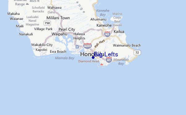 Big Lefts Location Map
