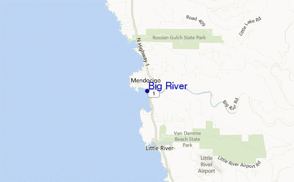 mapa de localização de Big River