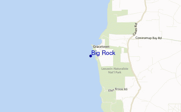 mapa de localização de Big Rock