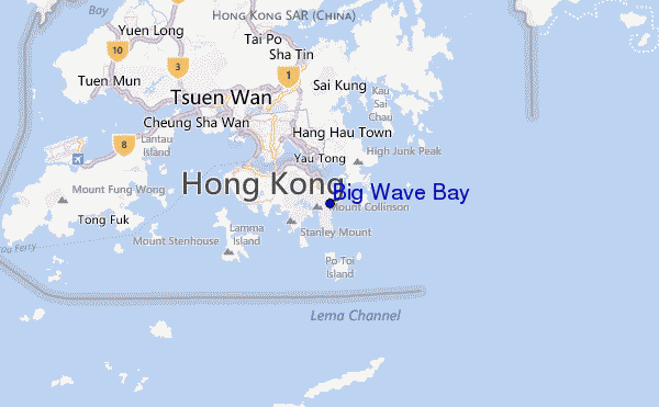 Big Wave Bay Location Map