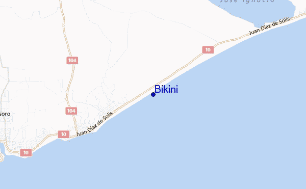 mapa de localização de Bikini
