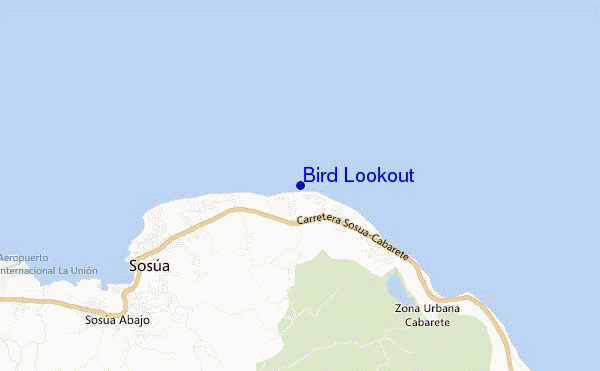 mapa de localização de Bird Lookout