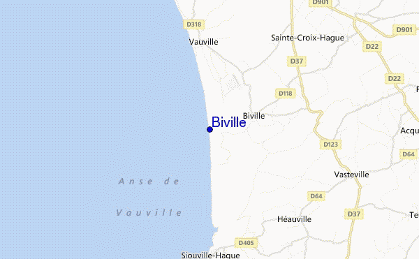 mapa de localização de Biville