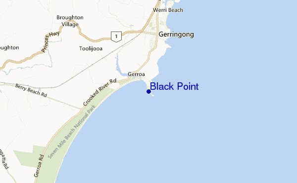 mapa de localização de Black Point