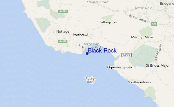 mapa de localização de Black Rock