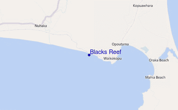 mapa de localização de Blacks Reef
