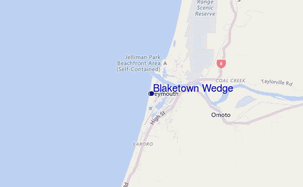 mapa de localização de Blaketown Wedge