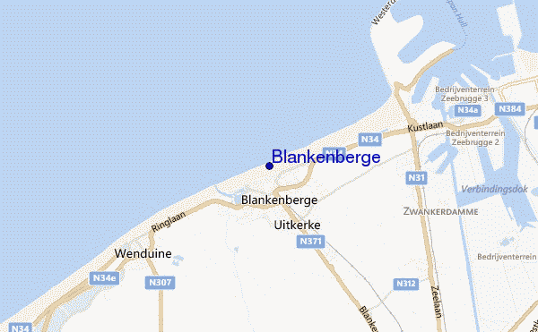mapa de localização de Blankenberge