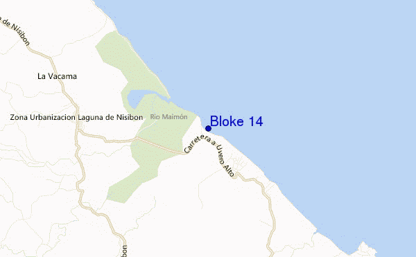 mapa de localização de Bloke 14
