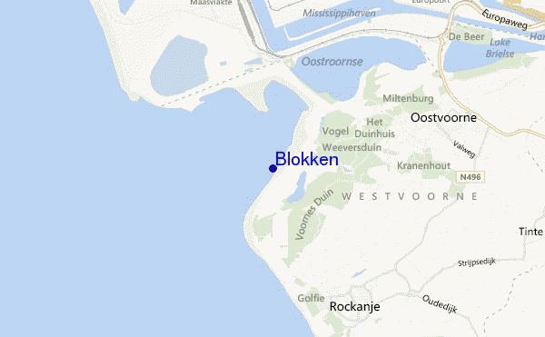 mapa de localização de Blokken