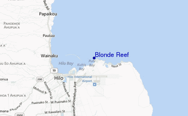 mapa de localização de Blonde Reef