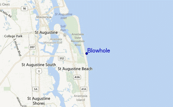 mapa de localização de Blowhole