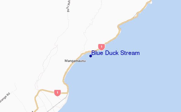 mapa de localização de Blue Duck Stream