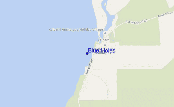 mapa de localização de Blue Holes