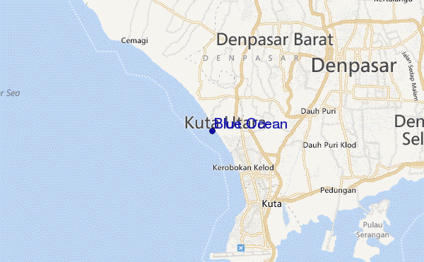 mapa de localização de Blue Ocean