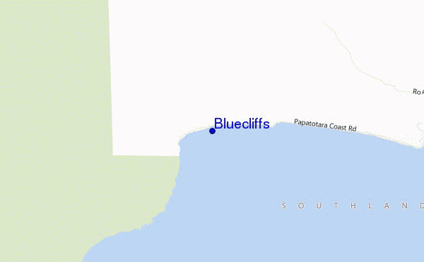 mapa de localização de Bluecliffs
