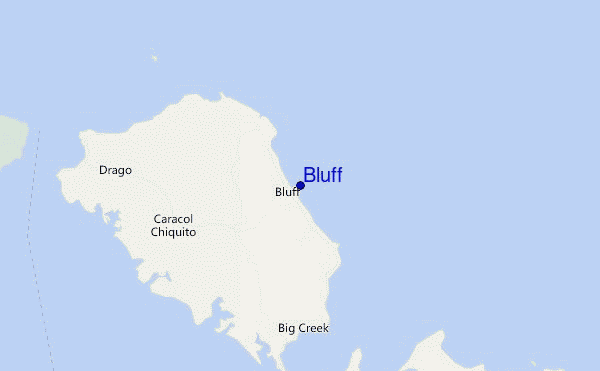 mapa de localização de Bluff