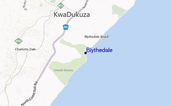 mapa de localização de Blythedale