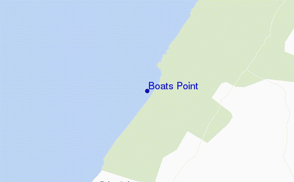 mapa de localização de Boats Point