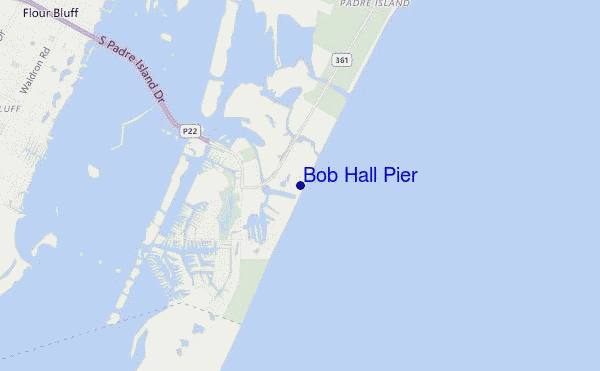 mapa de localização de Bob Hall Pier
