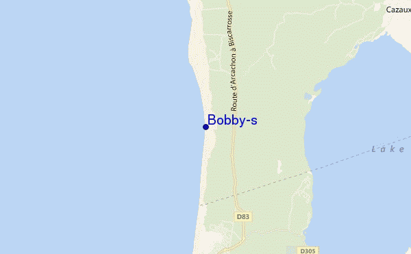mapa de localização de Bobby's