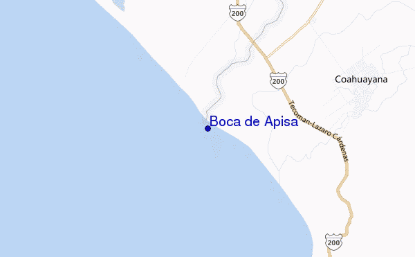 mapa de localização de Boca de Apisa