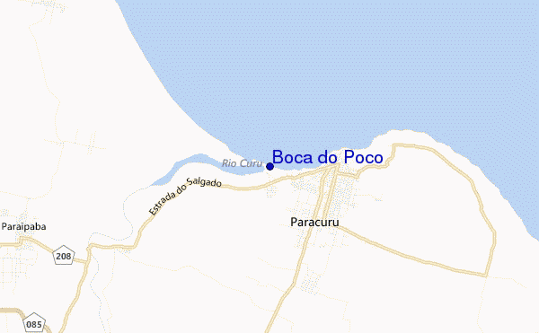 mapa de localização de Boca do Poco