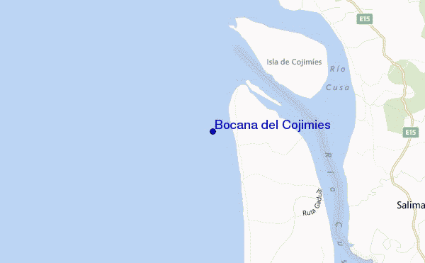 mapa de localização de Bocana del Cojimies