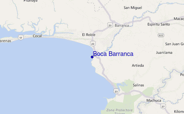 mapa de localização de Boca Barranca