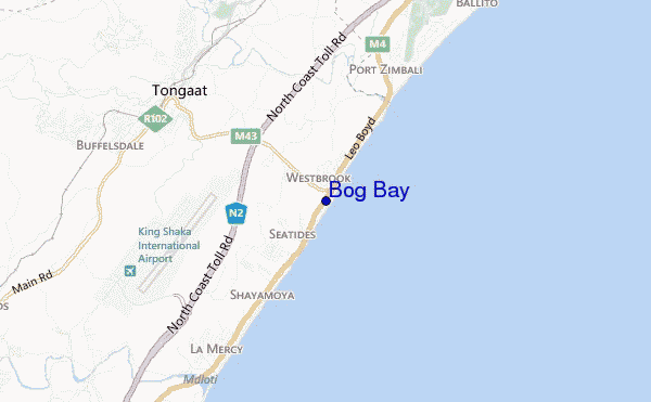 mapa de localização de Bog Bay