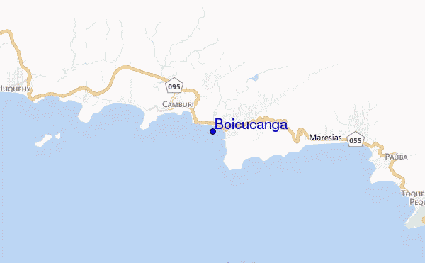 mapa de localização de Boicucanga