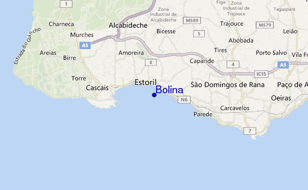 mapa de localização de Bolina
