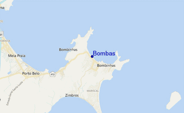 mapa de localização de Bombas