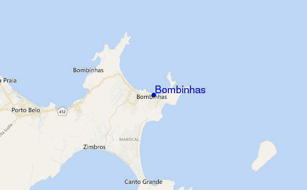 mapa de localização de Bombinhas