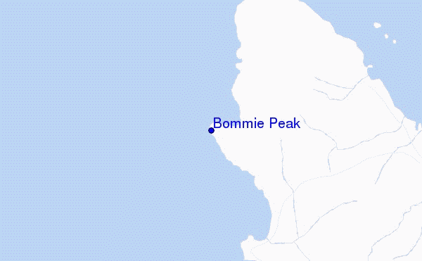 mapa de localização de Bommie Peak