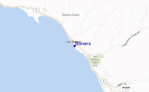 mapa de localização de Boners
