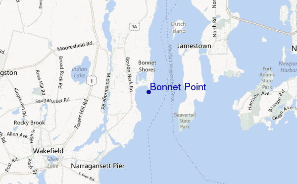 mapa de localização de Bonnet Point