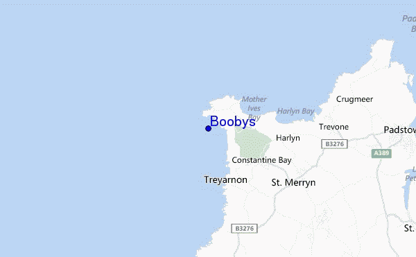 mapa de localização de Boobys