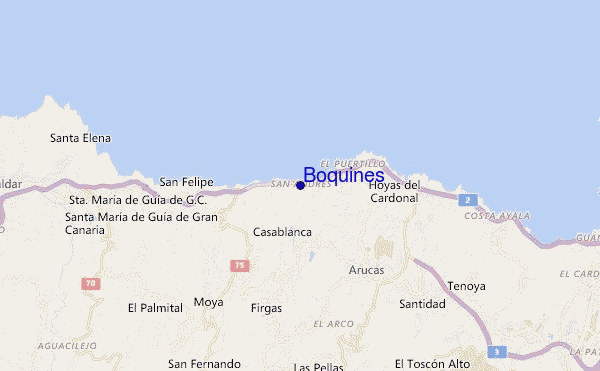 mapa de localização de Boquines