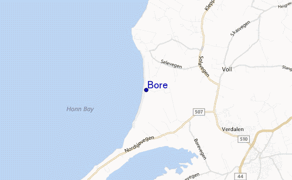 mapa de localização de Bore