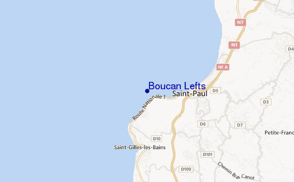 mapa de localização de Boucan Lefts