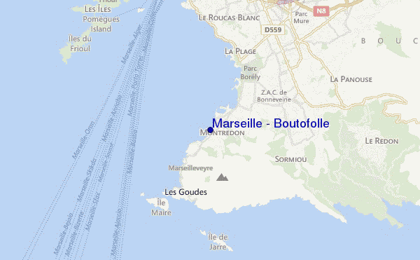 mapa de localização de Marseille - Boutofolle