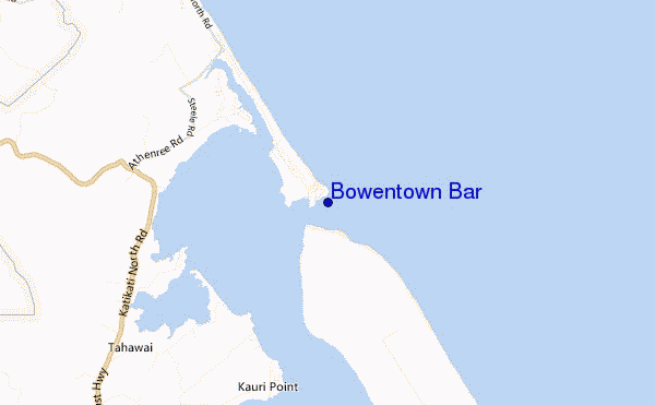 mapa de localização de Bowentown Bar