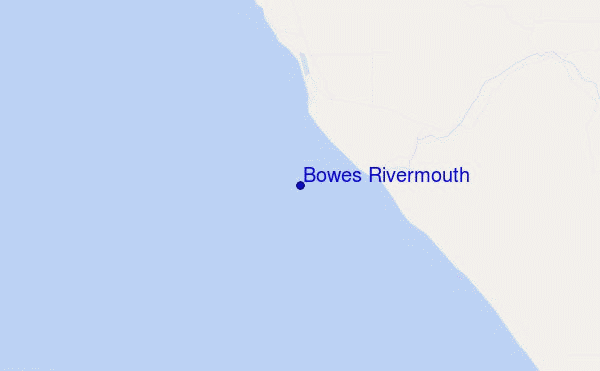 mapa de localização de Bowes Rivermouth