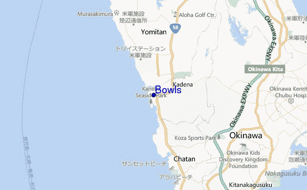 mapa de localização de Bowls