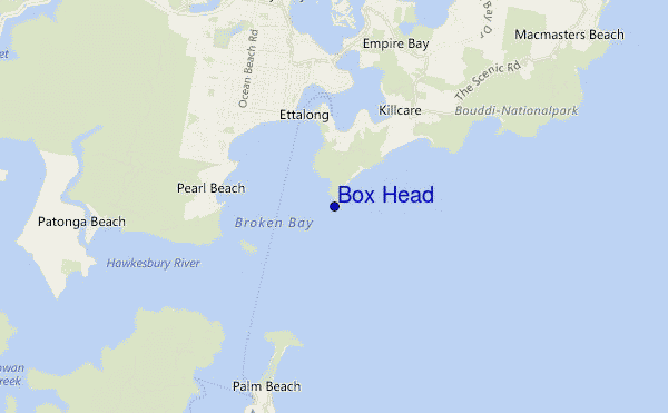 mapa de localização de Box Head