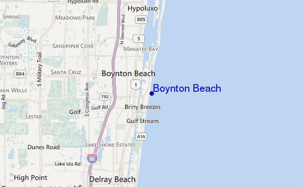mapa de localização de Boynton Beach
