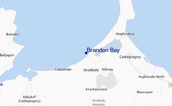 mapa de localização de Brandon Bay