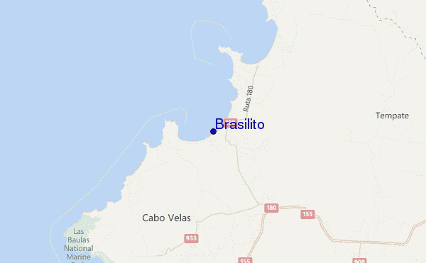 mapa de localização de Brasilito